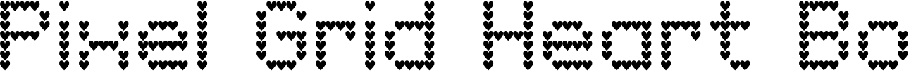 Pixel Grid Heart Bold S